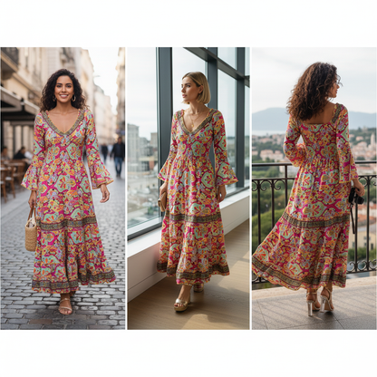 Vestido Indiano Importado - Últimas Peças ⭐