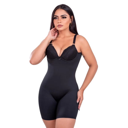 Cinta Macaquinho Modeladora de Alta Compressão Cetinete Body Com Bojo